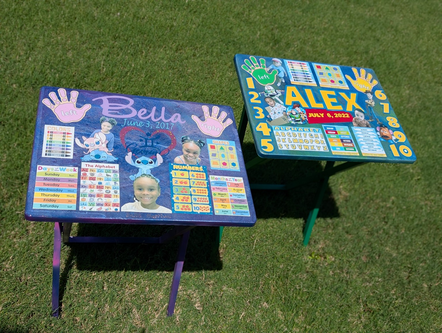 Personalized children's educational trays